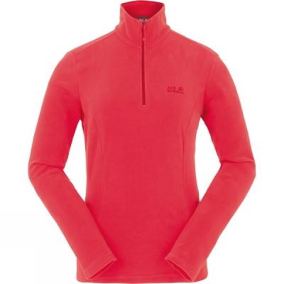 Fleece Jack Wolfskin Tokee 1/4 Zip Mujer Rojas - Chile UYE308275